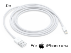 iPhone 6s Plus Lightning auf USB Kabel 2m Ladekabel